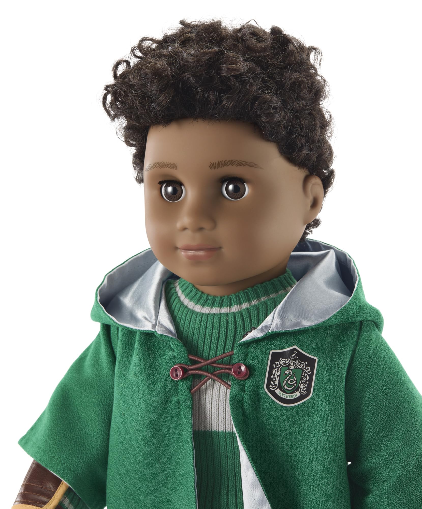 American Girl Harry Potter 18-inch Doll Slytherin Quidditch Uniform Outfit with Robe Featuring House Crest, For Ages 6+
