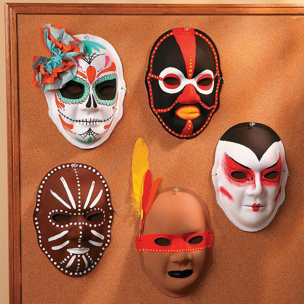 Do It Yourself Paper Masks 6Pc - Crafts for Kids and Fun Home Activities