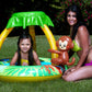 Poolmaster Learn-to-Swim Go Bananas Monkey Inflatable Kiddie Pool With Canopy