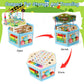 Vomocent Wooden Activity Cube for 1 Year Old Kids, Educational Learning Bead Maze for Toddler Age 1-3, Developmental Montessori Toys for 12-36 Months
