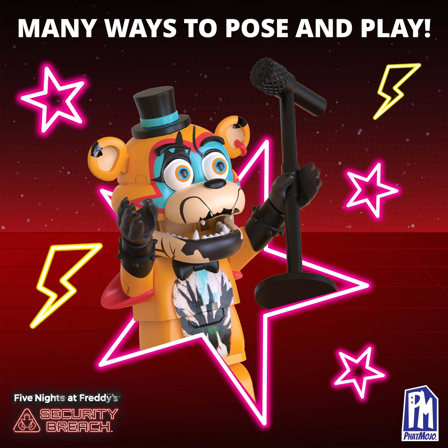 Five Nights at Freddy's - Phat$tacks Shattered Freddy's Charging Station Playset (123 Pieces, Series 1)