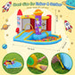 Whubefy Inflatable Bounce House for Kids 3-6, Bouncy House with Ball Pit Pool, Jumping Castle with Blower for Kids,Space Theme Play House 112x98.4 in