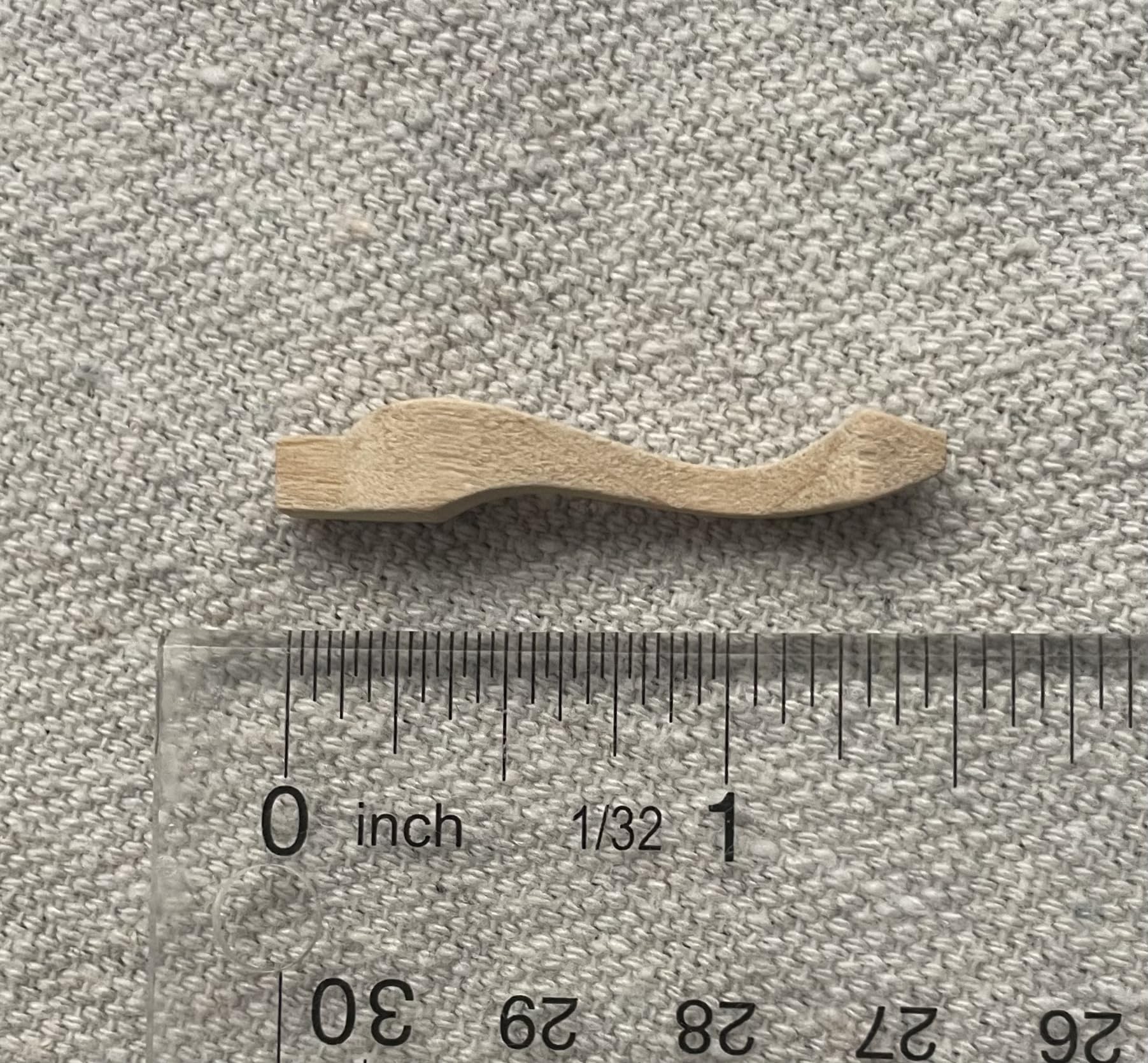 Miniature Furniture Legs for Dollhouse, 1:12 Scale, Natural Wood, 1.5 Inch Height, 4 Pack, #7