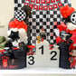 Race Car Birthday Party Decoration, 2 Pack Race Car Party Backdrop Photo Booth Prop, Black and Silver Checkered Fringe Curtains Tinsel Photo Streamers