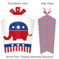Big Dot of Happiness Republican Election - Table Decorations - Political Party Fold and Flare Centerpieces - 10 Count