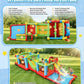 Giant 29FT Wate Slide Bounce House Detachable (15.3+13.5FT) Combo, Obstacle Course & Waterslide, Tunnel/Jumping Area/Spalish Pool, Bouncy Castle
