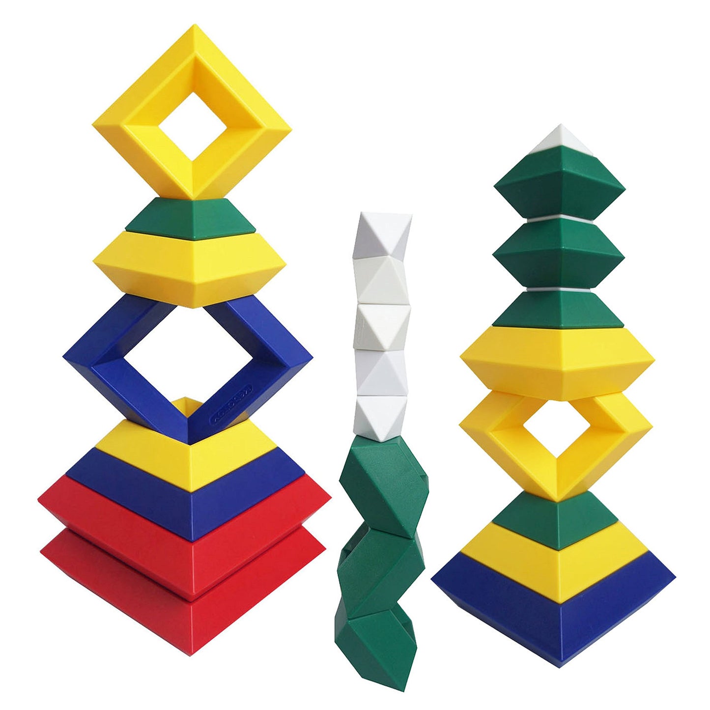 KUTOI Pyramid Stacking Toy Building Blocks 3D Puzzle Brain Teasers for Kids and Adults-Creative Preschool Learning Activities- Toddler Building Toys