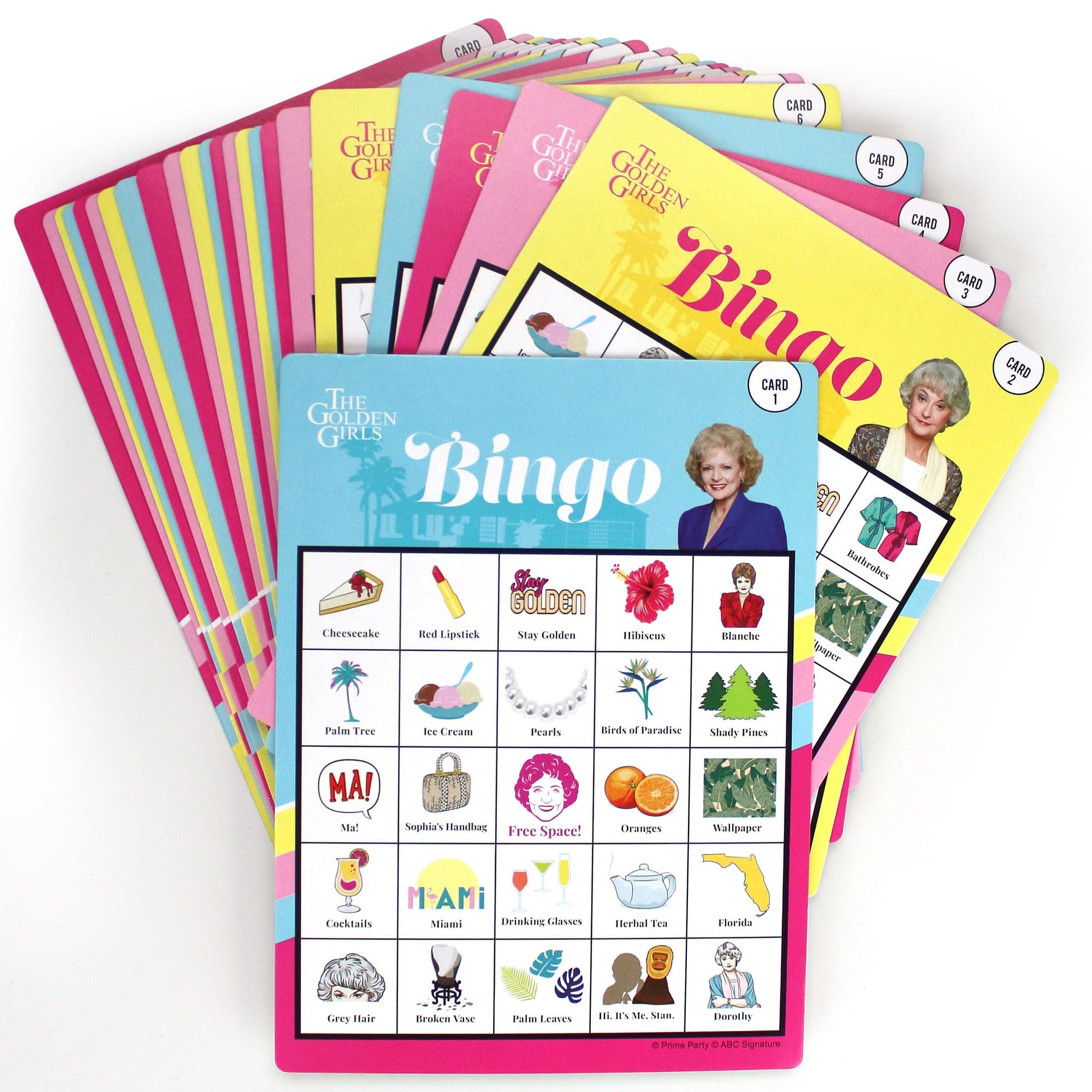 Golden Girls Bingo Game | Bingo Board Games for Adults and Kids for Up to 24 Players - Party Games
