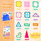 Anbalulu 182PCS Magnetic Tiles, Large Castle Building Blocks for Kids