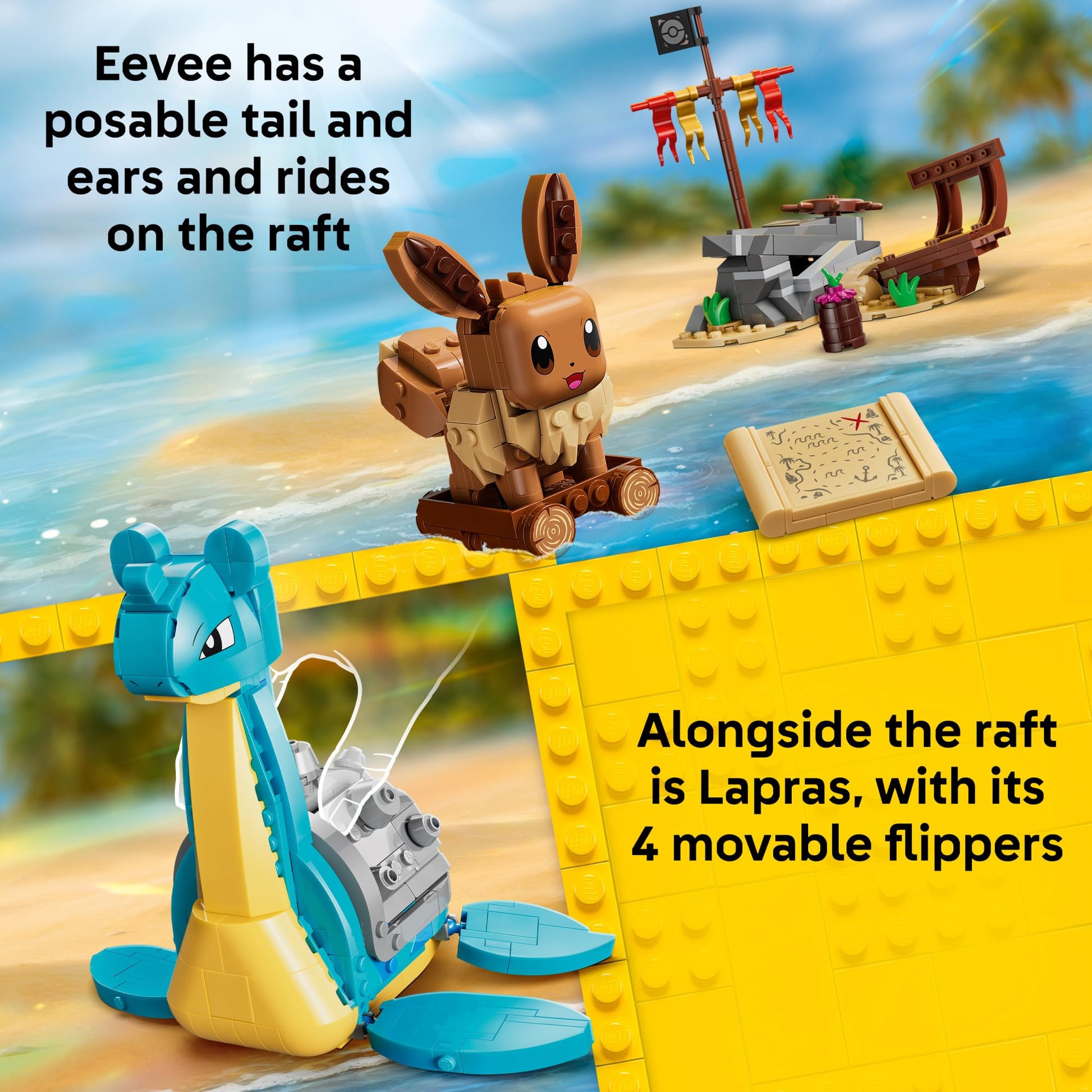 LEGO Pokémon SMART Play: Eevee and Lapras's Treasure Hunt 72162