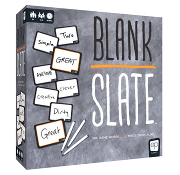 USAOPOLY BLANK SLATE, Where Great Minds Think Alike, Fun Family-Friendly Board Game, Word Association Party Game, Easy to Learn, Fun to Play Family