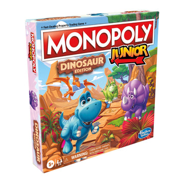 Hasbro Gaming Monopoly Junior Dinosaur Edition Game | Kids Board Games with Dino-Themed Toy Tokens | 2-4 Players for Boys & Girls | Ages 5+ (Amazon