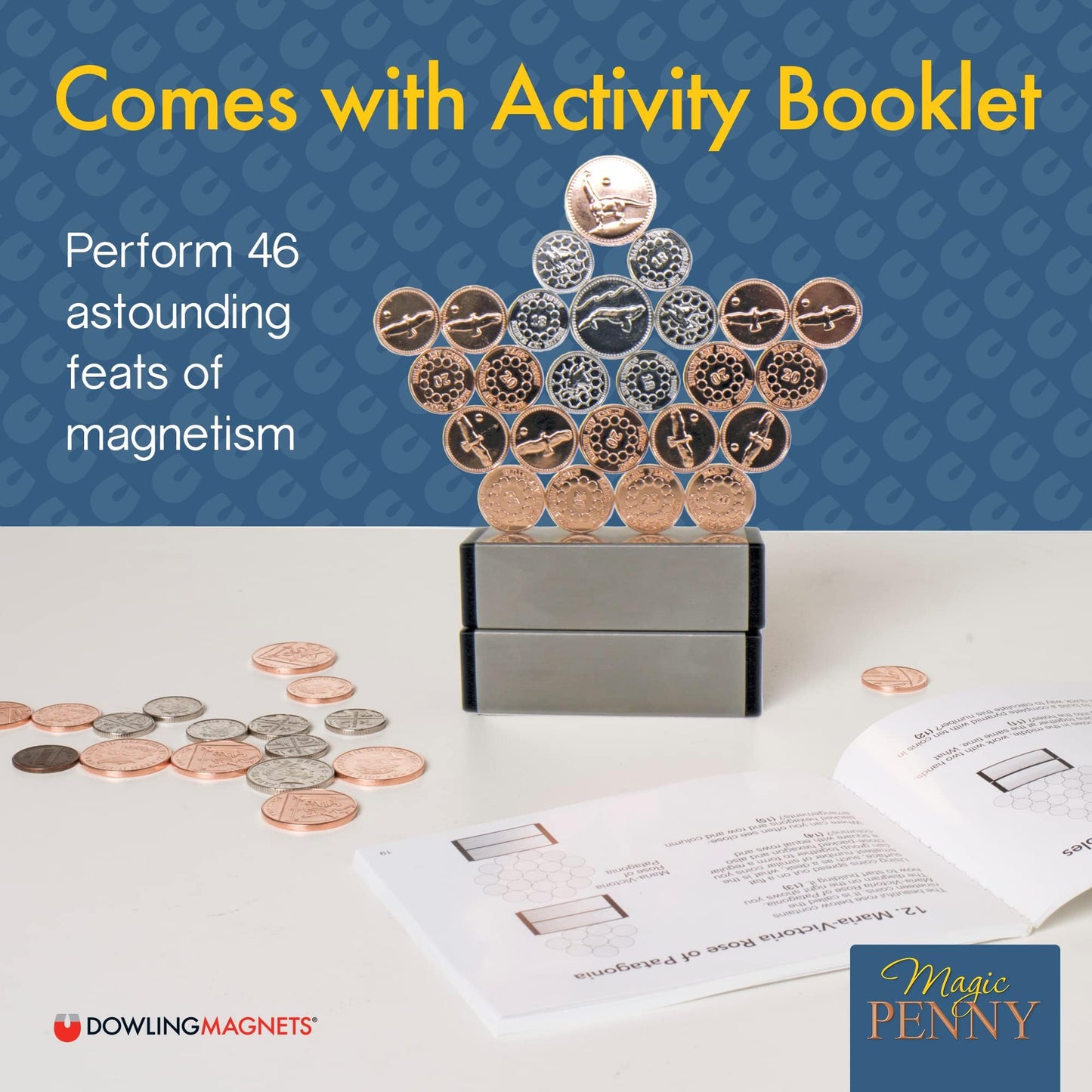 Dowling Magnets Magic Penny Magnet Kit - STEM Toy Gift for Kids 8, 9, 10, 11, 12+ Years Old - Perfect Educational Gift for Boys and Girls - Hours