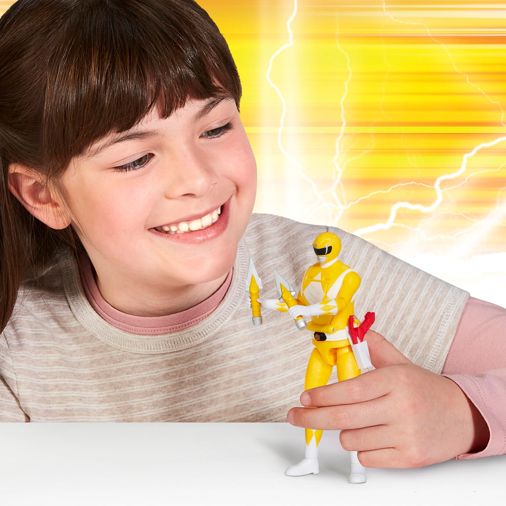 Power Rangers Mighty Morphin Re-Ignition - Auto-Morphin Yellow Ranger Action Figure by Playmates Toys