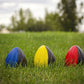 Mini Football 3-Pack - 5” Spiral Foam Football Small Footballs for Kids - Mini Footballs 3-Pack - Soft, Easy Grip Toddler (Red, Yellow, Blue)