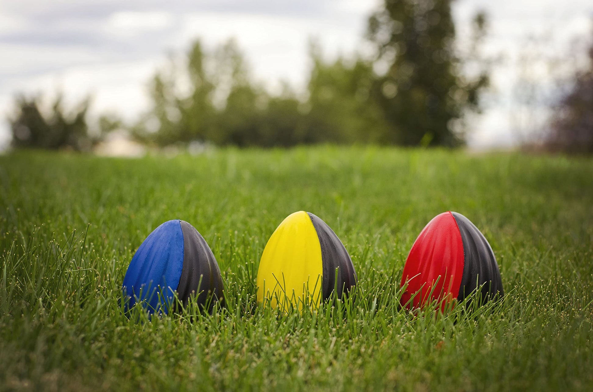 Mini Football 3-Pack - 5” Spiral Foam Football Small Footballs for Kids - Mini Footballs 3-Pack - Soft, Easy Grip Toddler (Red, Yellow, Blue)