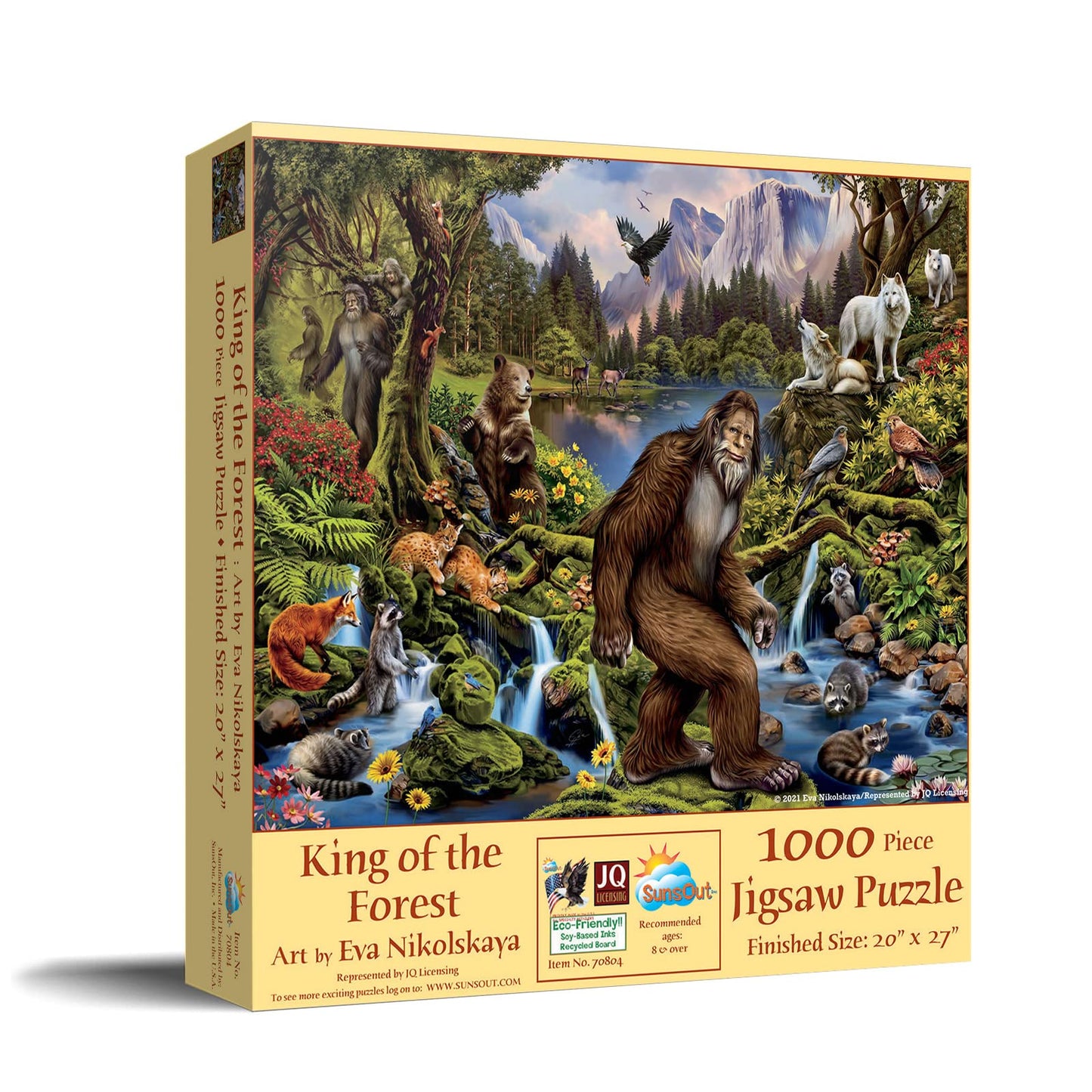 SUNSOUT INC - King of the Forest - 1000 pc Jigsaw Puzzle by Artist: Eva Nikolskaya - Finished Size 20" x 27" - MPN# 70804