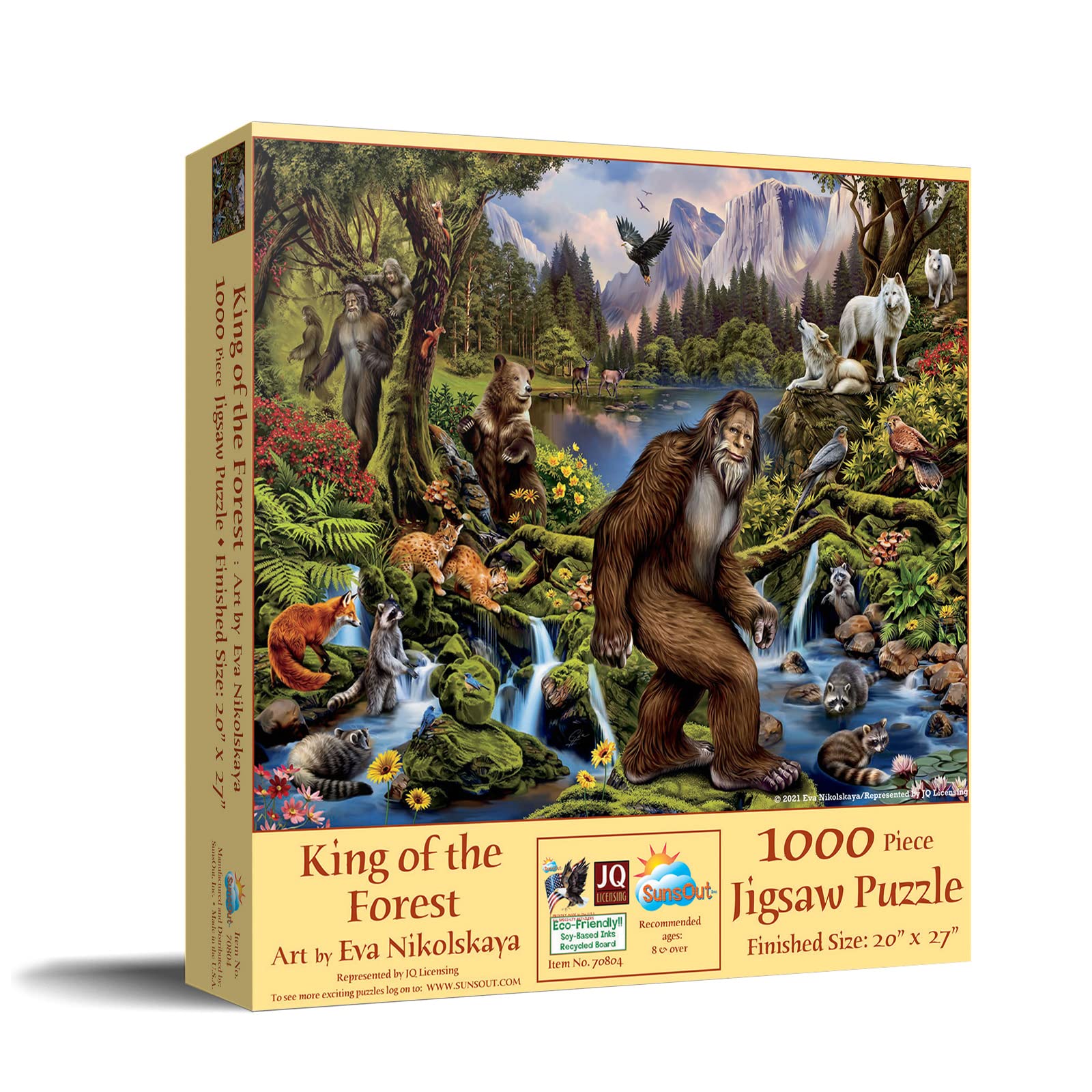 SUNSOUT INC - King of the Forest - 1000 pc Jigsaw Puzzle by Artist: Eva Nikolskaya - Finished Size 20" x 27" - MPN# 70804