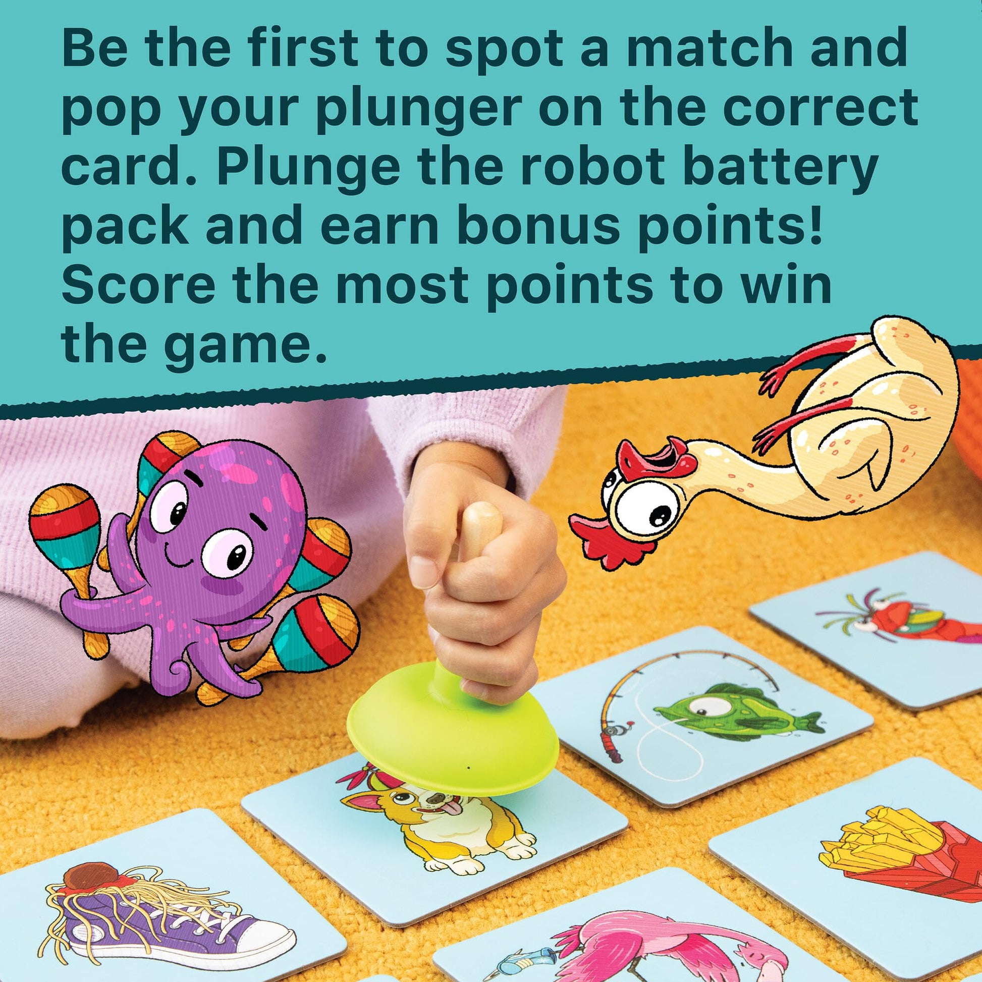 MindWare Matching Card Game for Toddlers 3+ 2-5 Players, Interactive Early Learning Games for Boys and Girls, Funny, Easy to Learn, Fast Pace Play