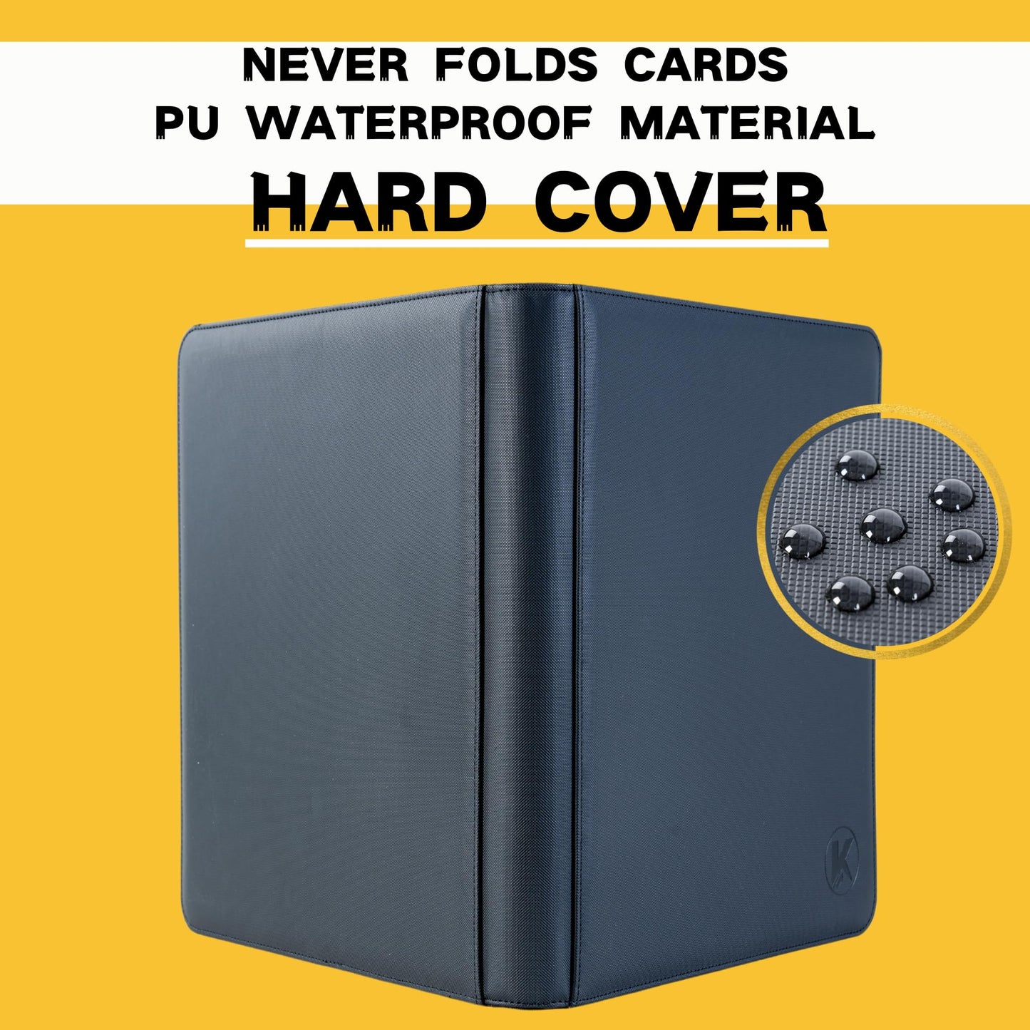 KUOOKING Top loader Binder, Holds 128+ Toploaders, 4 Pocket Top Loader Card Storage Case, Double-Sided Pockets for trading card in 3 x 4'' Toploaders