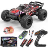 YESHIN 1:10 Large RC Car 45km/h High Speed Off-Road Truck, Waterproof Electric Powered RC Cars All Terrain Toys with 2 Rechargeable 2600mAh Batteries