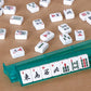 Nouva American Mahjong Mah Jongg Set - Complete Kit 166 Quality White Tiles Western Mah Jongg Tile Set, 4 All-in-One Color Rack/Pushers with Carrying