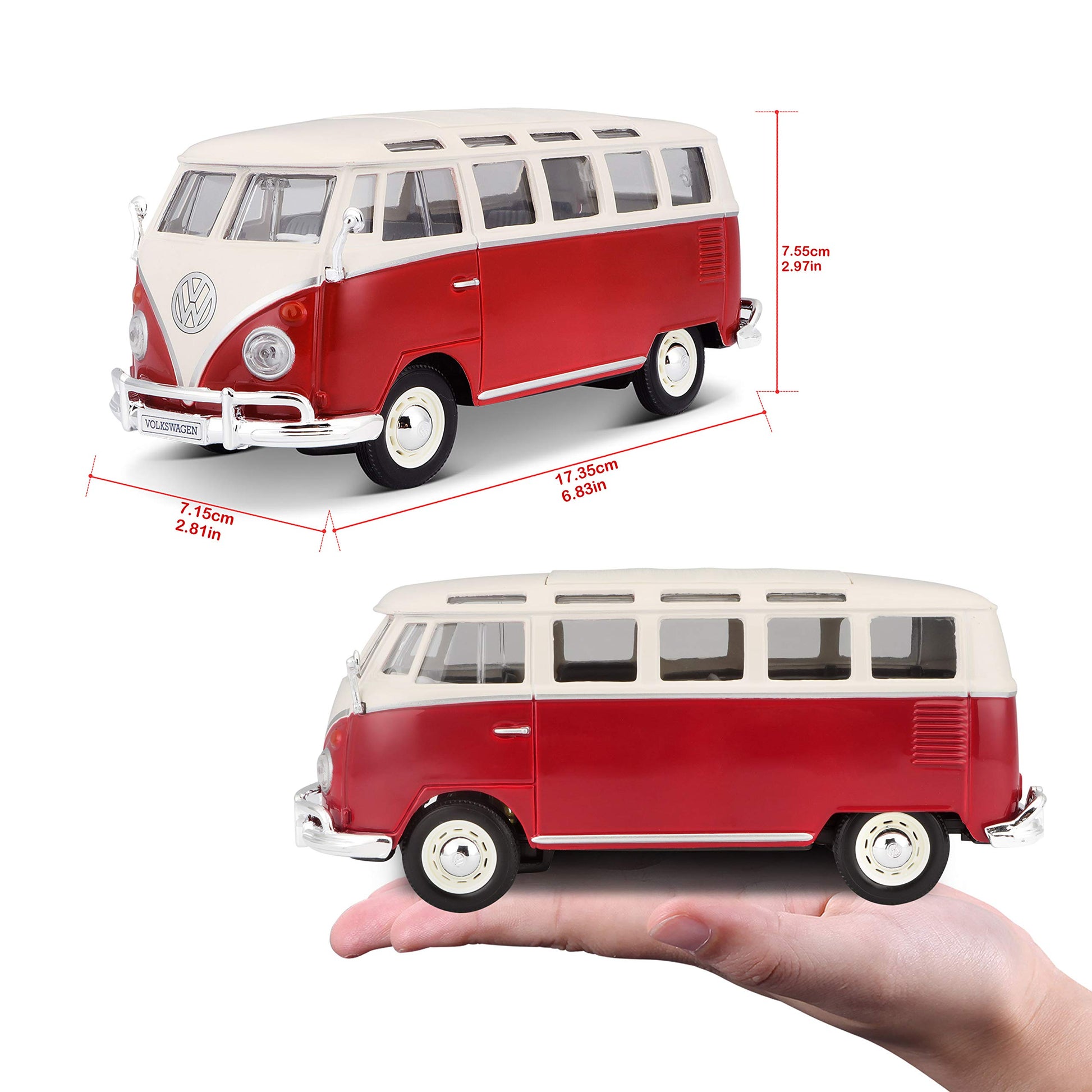 Maisto 31956 - VW Bus Samba 1:25, Colors May Vary