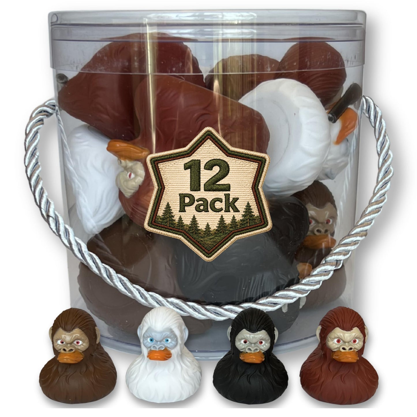 Bigfoot Rubber Ducks for Jeeps - Funny Jeep Ducks for Ducking - Unique Bronco Accessories for Squatching - Cool Bigfoot Gifts - Sasquatch Toy Ducks