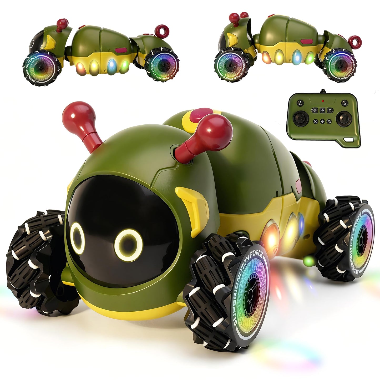 Rc Stunt Remote Control Car Toys, Remote-Controlled Bionic Caterpillar Car