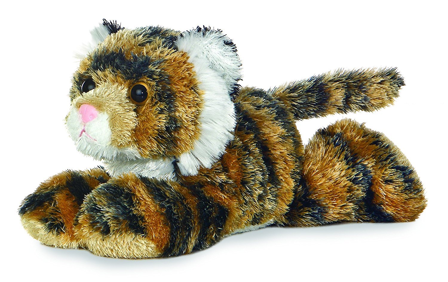 Bundle of 2 Aurora Plush Animals - 8" Tanya Tiger and Shazam White Tiger