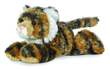 Bundle of 2 Aurora Plush Animals - 8" Tanya Tiger and Shazam White Tiger