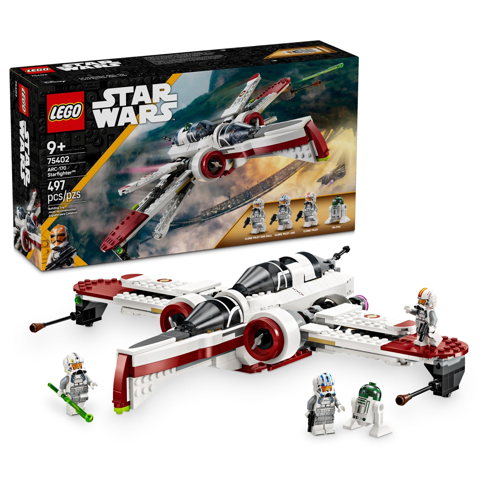 LEGO Star Wars: Revenge of The Sith ARC-170 Starfighter Spaceship Building Toy - Kids Star Wars Toy for Boys and Girls, Ages 9+ - Gift Idea