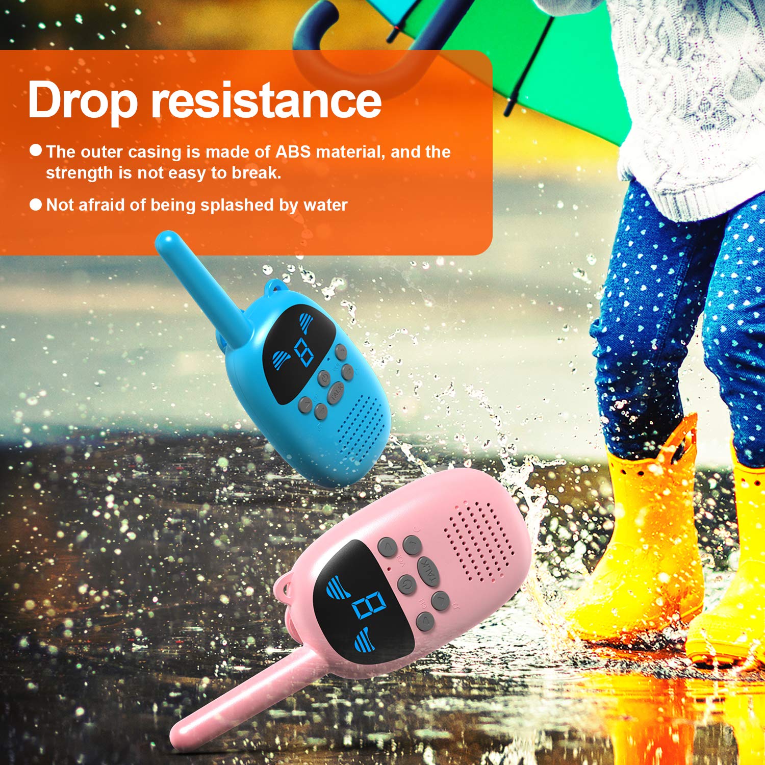 GOCOM Walkie Talkies for Kids, Kids Toys Handheld Child Gift Walky Talky, Two-Way Radio Boys & Girls Toys Age 3-12, for Indoor Outdoor Hiking