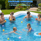 ALSTU Extra Large Inflatable Pool with Pump, 121" X 90" X 22" Full-Sized Blow Up Pool with Seats for Adults, Family Inflatable Swimming Pool