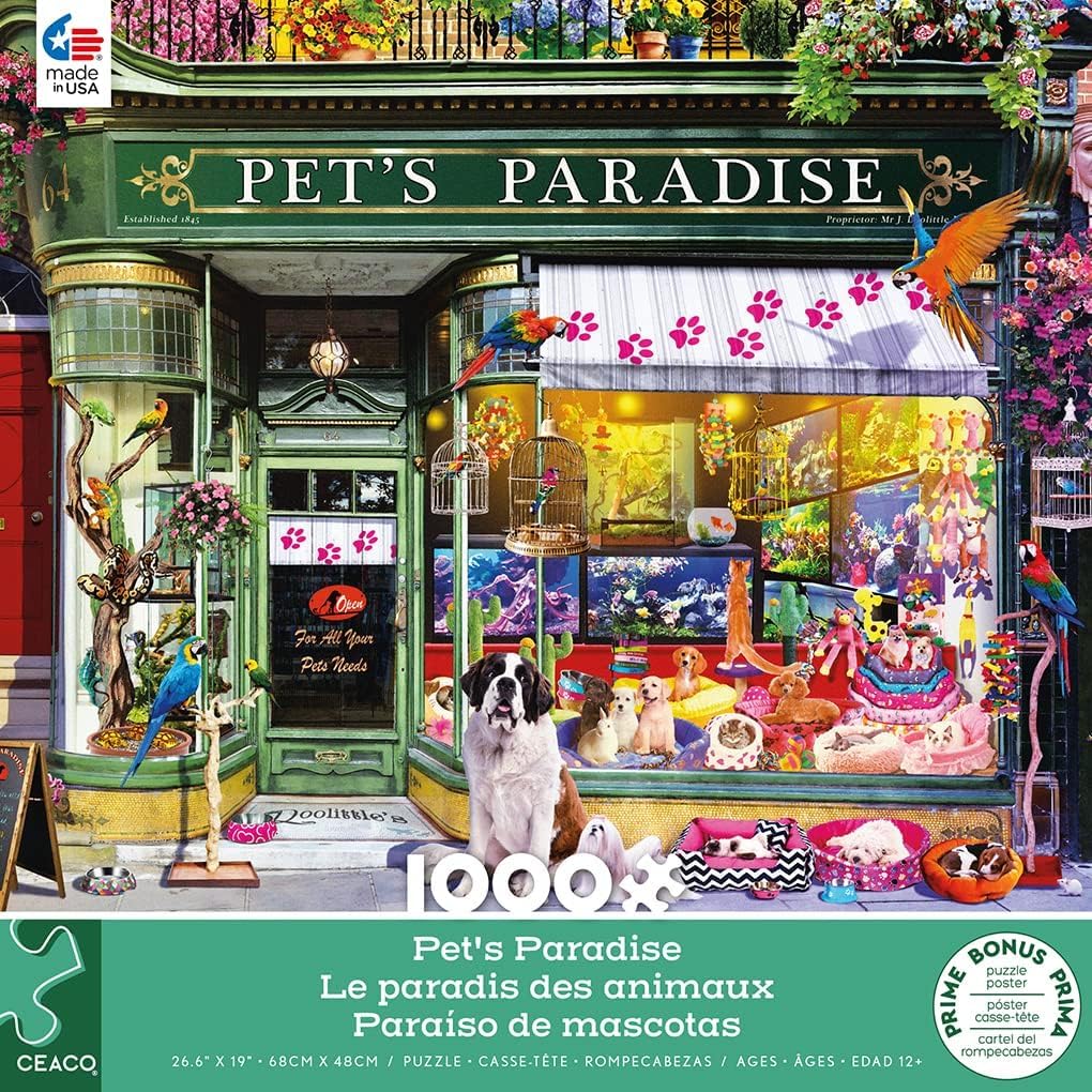 Ceaco - Pet's Paradise - 1000 Piece Jigsaw Puzzle for Adults