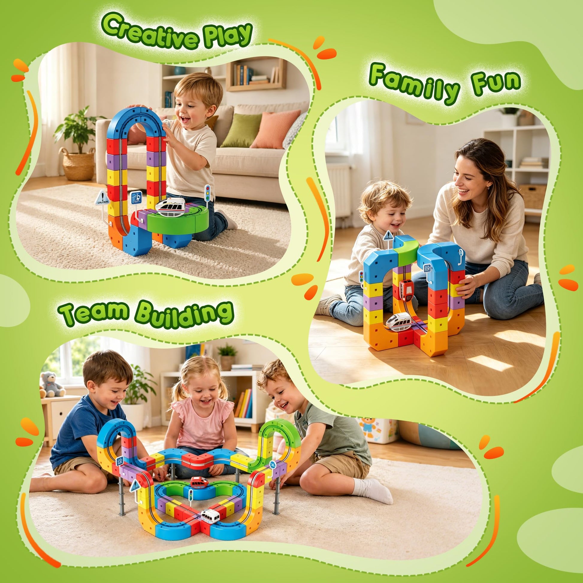 AiDwell 3D Anti-Gravity Infinity Track Set 121PCS with 2 Electric Trains