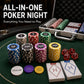 HEITOK Casino Poker Set with Numbered Chips 500-Piece for Card Board Game, 11.5g with Playing Cards Waterproof for Texas Hold'em, Blackjack Gambling