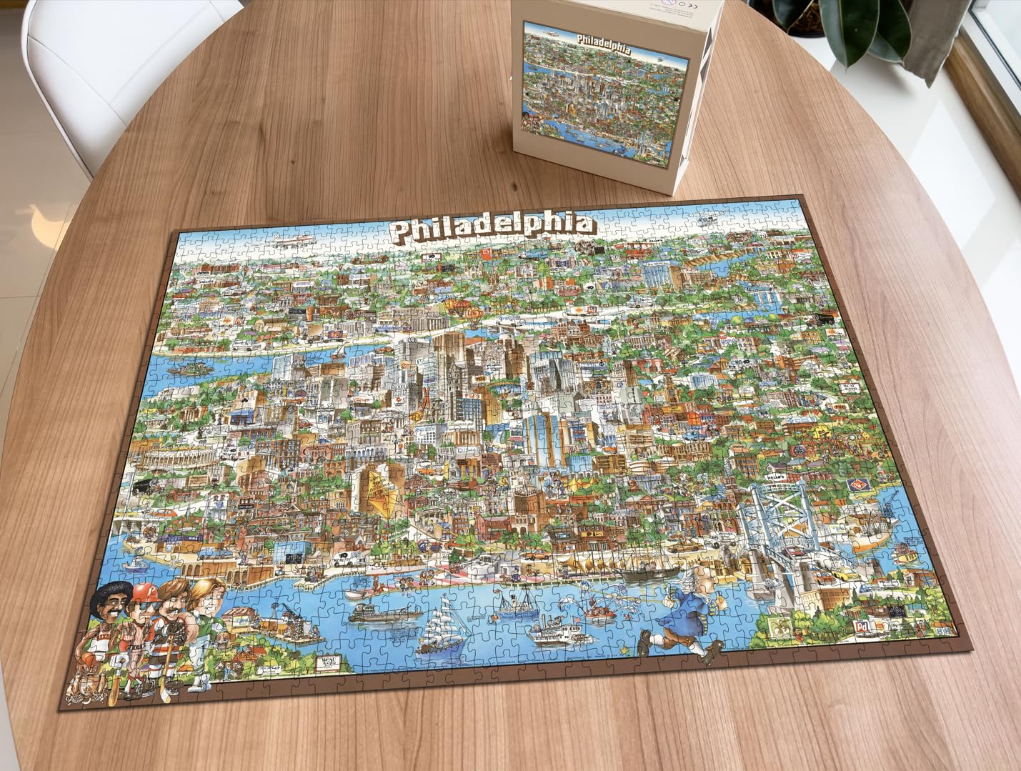 1000 piece Adult Jigsaw: 1980 | Philadelphia Puzzle map | Jigsaw Puzzle Game for Adults | Fun Activity | Family Entertainment