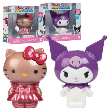 Hello Kitty and Friends Official 2-Inch Figure 2-Pack - Hello Kitty & Kuromi Mini Figurines, Series 1 - Authentic Sanrio Collectible Toys for Kids