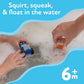 Nuby Squirt Wheels Baby Bath Toys - BPA Free Baby Essentials - 4-Count