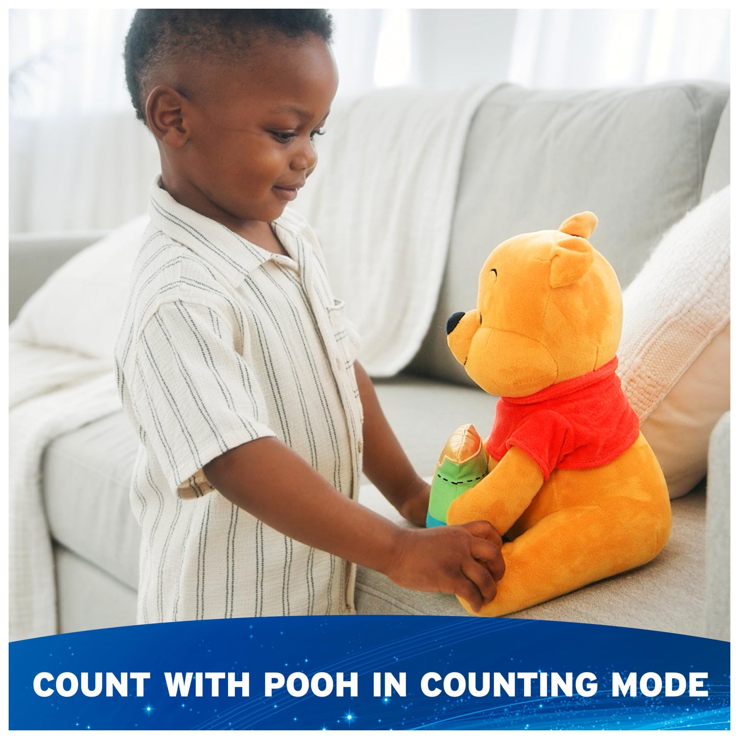 GUND Disney Peek-a-Boo Winnie the Pooh 11-Inch Musical Plush Toy for Babies