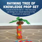 Constructive Playthings Tree and Letters Props for "Chicka Chicka Boom Boom" Children's Book, 14" H Plush Tree with 26 Lowercase and 26 Uppercase