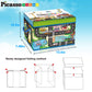 PicassoTiles Magnet Tile Toy Organizer Foldable City Theme Storage Bin Box with Lid and Handles Magnetic Tiles Building Blocks STEM Educational