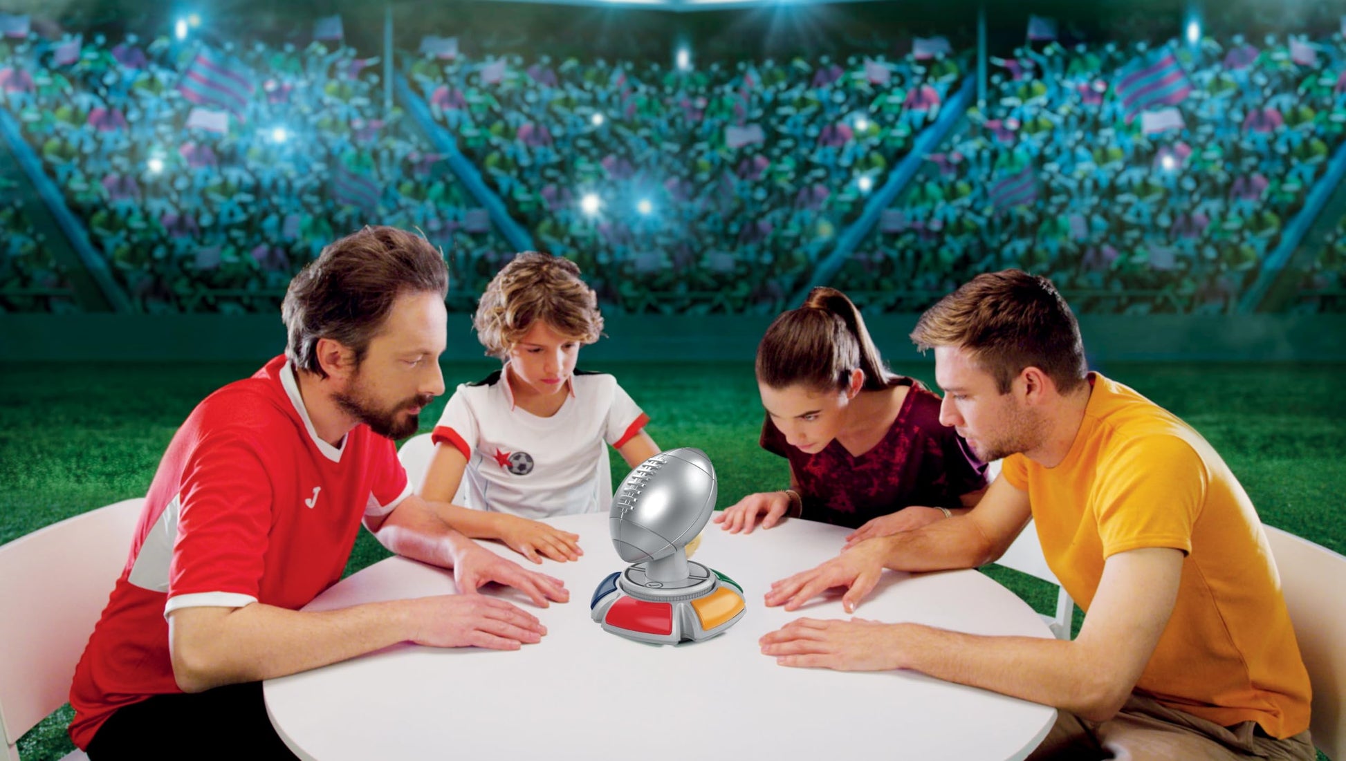 Ultra Pro Fanzone Football Trivia Game - WHO is The Real Fan? Family Party Game Night, Sports Quiz Challenge, Electronic Buzzer, Scoremaster, Gift