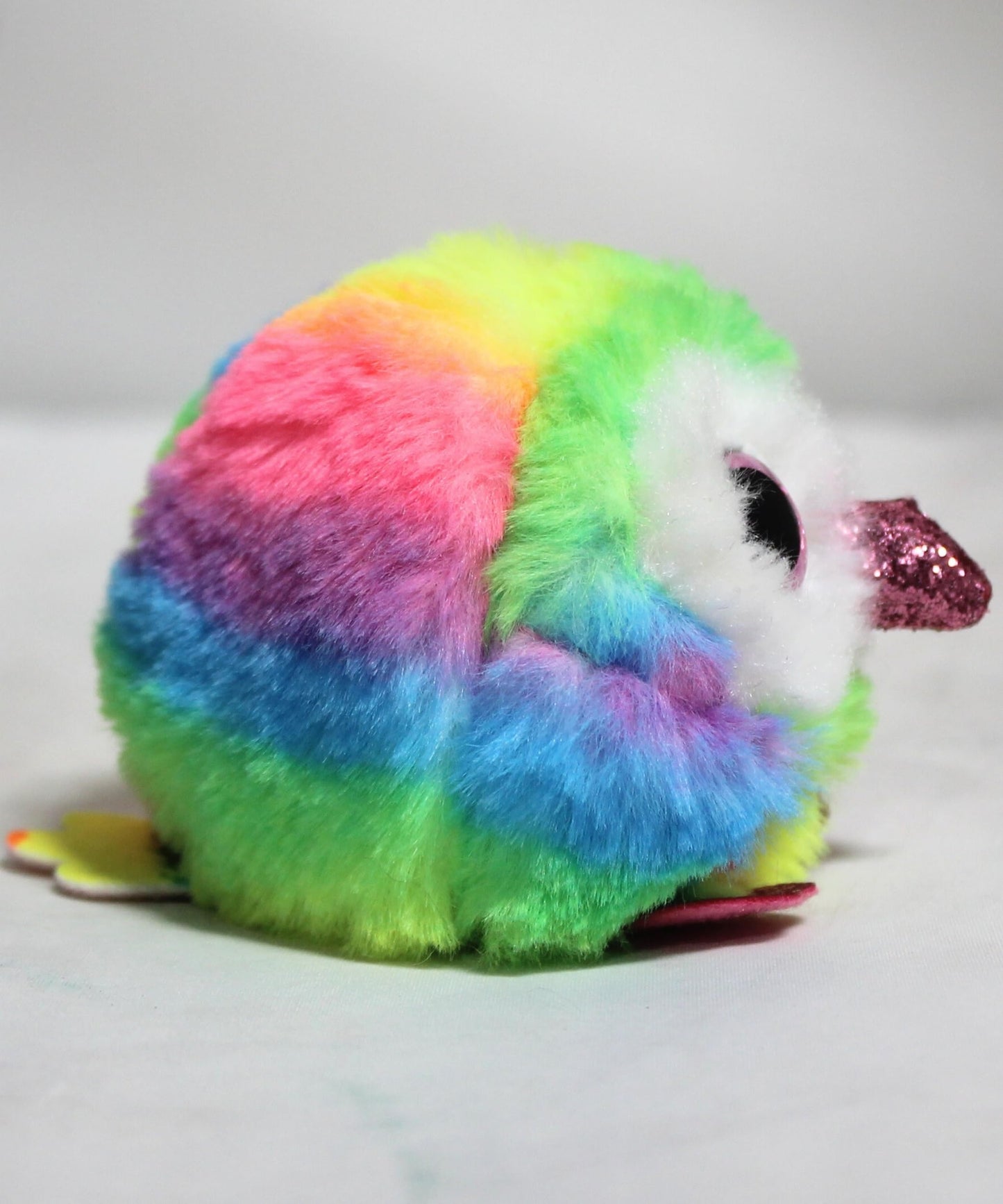 TY UK Ltd 2005121 Owen Owl Puffies Plush Animal, Multicolor, 7cm