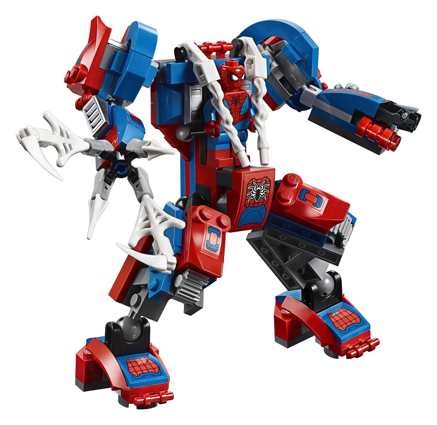 LEGO Super Heroes Marvel Spider Mech Vs. Venom 76115 Action Toy Building Kit with Web Shooter and Gripping Toy Claw Includes Spider-Man Minifigures