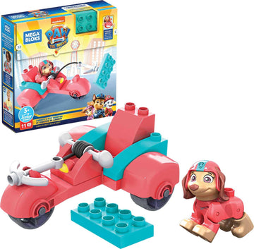 Mattel MEGA BLOKS PAW Patrol Liberty's City Scooter Toy Building Set with 10 jr. Bricks and 1 poseable Liberty Figure, Gift Set for Boys and Girls
