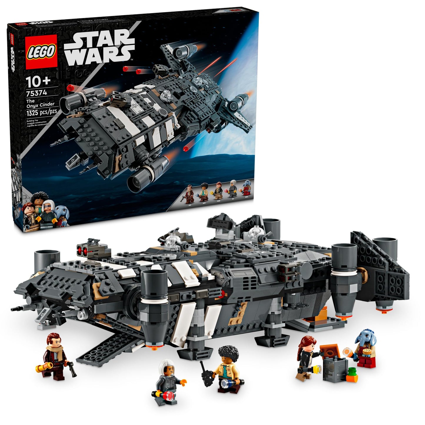LEGO Star Wars Skeleton Crew The Onyx Cinder Spaceship Toy - Star Wars Building Toy Set for Kids, Boys & Girls, Ages 10+ - Birthday Gift for Fans -