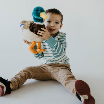 The Petting Zoo Duck Stuffed Animal Plushie, Gifts for Kids, Wild Onez Wildlife Animals, Duck Plush Toy, 12 inches