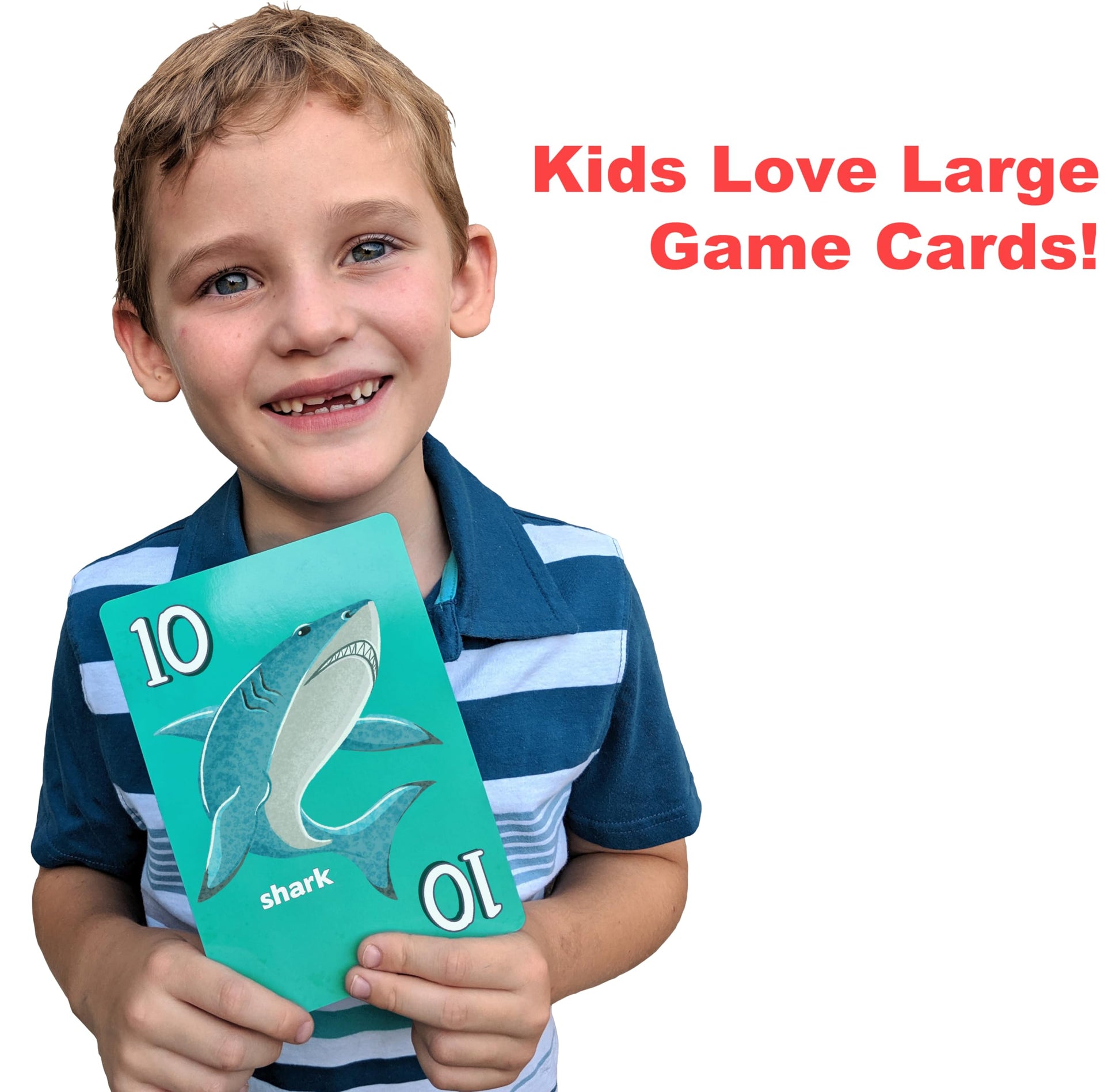 Arizona GameCo Giant Go Fish Card Game for Kids and Families - Play Go Fish and Old Maid - Large 5x7in Cards - Adorable Animal Art - a Fun Gift idea